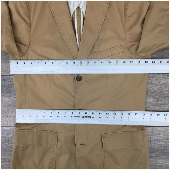 New J Crew‎ Mens Blazer Sport Coat 3 Button Casual Jacket Size 38R Cotton Suits - Picture 10 of 12